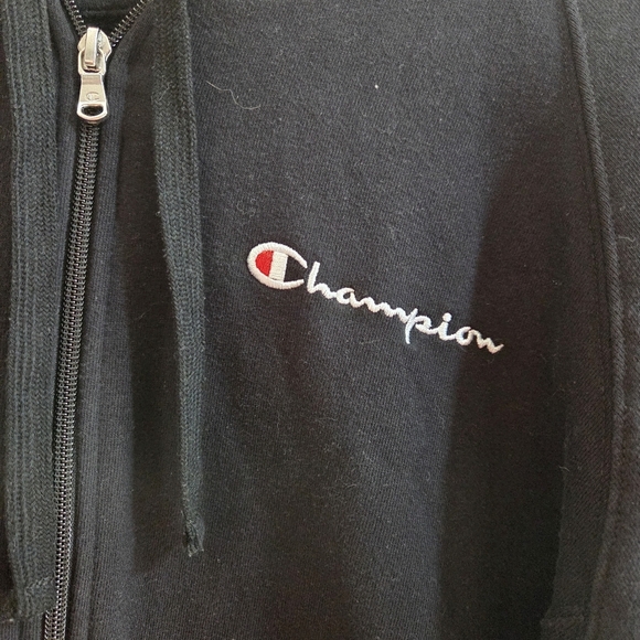 Champion Mens Black Full-Zip Hoodie Size XXL - Picture 3 of 5